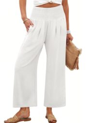 Women's Smocked Waist Wide Leg Palazzo Pants (Buy 2 Free Shipping) - Image 8