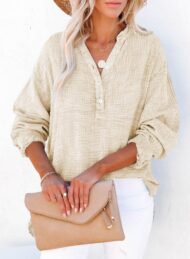 Women's Casual V-Neck Gauze Blouse (Buy 2 Free Shipping) - Image 4