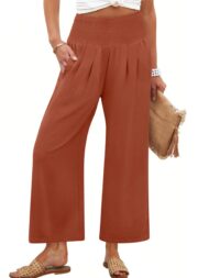 Women's Smocked Waist Wide Leg Palazzo Pants (Buy 2 Free Shipping) - Image 10