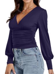 Women's Slim Fit Elegant V Neck Tops (Buy 2 Free Shipping) - Image 9