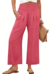Women's Smocked Waist Wide Leg Palazzo Pants (Buy 2 Free Shipping) - Image 16