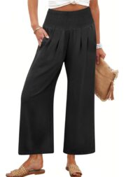 Women's Smocked Waist Wide Leg Palazzo Pants (Buy 2 Free Shipping) - Image 9