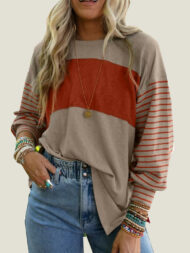 Women's Cute Color Block Long Sleeve Casual Top (Buy 2 Free Shipping) - Image 8