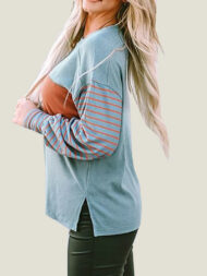 Women's Cute Color Block Long Sleeve Casual Top (Buy 2 Free Shipping) - Image 3