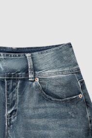 Vintage Button Mid Rise Flared Jeans - Image 15