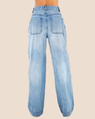 High Waist Loose Wide Leg Mopping Jeans - Image 2