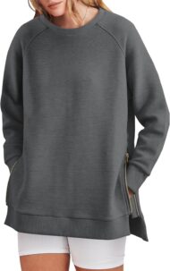 Women's Side Zipper Oversized Sweatshirt (Buy 2 Free Shipping) - Image 5