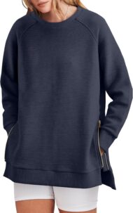 Women's Side Zipper Oversized Sweatshirt (Buy 2 Free Shipping) - Image 10