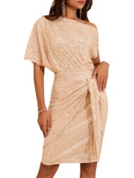 Women's Off Shoulder Sequins Bodycon Dress (Buy 2 Free Shipping) - Image 11