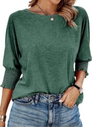 Women's Round Neck 3/4 Sleeve Basic T-Shirts (Buy 3 Free Shipping) - Image 14
