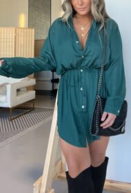 Satin Covered Nights Romper Dress Set (Buy 2 Free Shipping) - Image 8