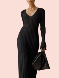 Fall New Sleeved Knit Midi Dress (Buy 2 Free Shipping) - Image 2