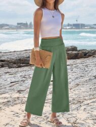 Women's Smocked Waist Wide Leg Palazzo Pants (Buy 2 Free Shipping) - Image 4