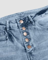 90s Vintage Button Up High Waist Flare Jeans - Image 9