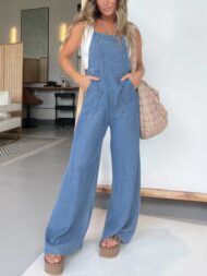 Women's Denim Wide Leg Overalls Jumpsuits (Buy 2 Free Shipping) - Image 4