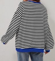 Women's Oversized Striped Long Sleeve Pullover (Buy 2 Free Shipping) - Image 7