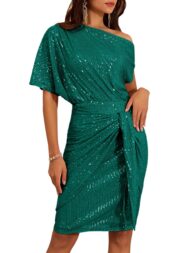 Women's Off Shoulder Sequins Bodycon Dress (Buy 2 Free Shipping) - Image 4