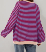 Women's Oversized Striped Long Sleeve Pullover (Buy 2 Free Shipping) - Image 23