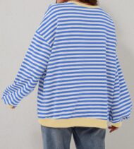 Women's Oversized Striped Long Sleeve Pullover (Buy 2 Free Shipping) - Image 11