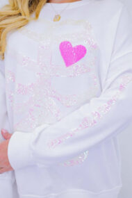 Women's Heart Skeleton Sequin Embellished Sweatshirt (Buy 2 Free Shipping) - Image 4