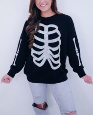 Women's Heart Skeleton Sequin Embellished Sweatshirt (Buy 2 Free Shipping) - Image 5