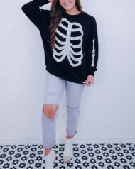 Women's Heart Skeleton Sequin Embellished Sweatshirt (Buy 2 Free Shipping) - Image 8