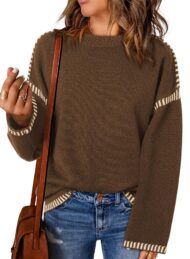 Women's Contrast Cable Knit Pullover Sweater (Buy 2 Free Shipping) - Image 11