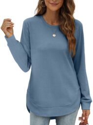 Women's High Low Curved Hem Tops (Buy 2 Free Shipping) - Image 12