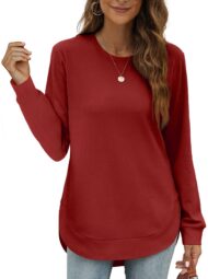 Women's High Low Curved Hem Tops (Buy 2 Free Shipping) - Image 15