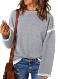 Women's Contrast Cable Knit Pullover Sweater (Buy 2 Free Shipping) - Image 10