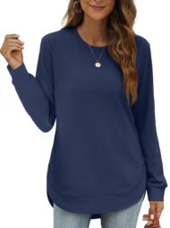 Women's High Low Curved Hem Tops (Buy 2 Free Shipping) - Image 13