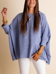Women's Oversized Half Sleeve Ribbed Top (Buy 2 Free Shipping) - Image 18