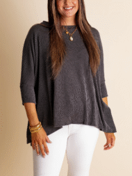 Women's Oversized Half Sleeve Ribbed Top (Buy 2 Free Shipping) - Image 2