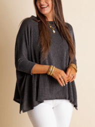 Women's Oversized Half Sleeve Ribbed Top (Buy 2 Free Shipping) - Image 3