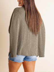 Women's Oversized Half Sleeve Ribbed Top (Buy 2 Free Shipping) - Image 22