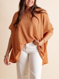Women's Oversized Half Sleeve Ribbed Top (Buy 2 Free Shipping) - Image 23