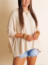 Women's Oversized Half Sleeve Ribbed Top (Buy 2 Free Shipping) - Image 9