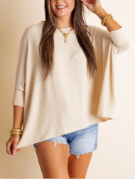 Women's Oversized Half Sleeve Ribbed Top (Buy 2 Free Shipping) - Image 8
