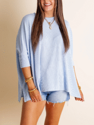 Women's Oversized Half Sleeve Ribbed Top (Buy 2 Free Shipping) - Image 15