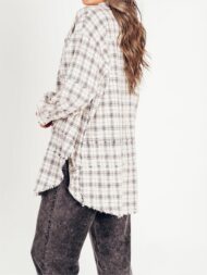 Women's Mineral Washed Button Down Plaid Flannel Shirt (Buy 2 Free Shipping) - Image 10
