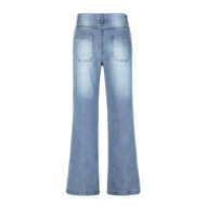 High Waist Loose Wide Leg Mopping Jeans - Image 4