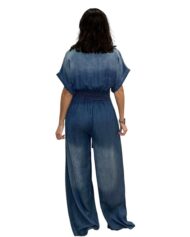 Women's Tie-Waist Wide-Leg Denim Jumpsuit (Buy 2 Free Shipping) - Image 3