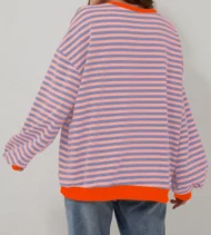Women's Oversized Striped Long Sleeve Pullover (Buy 2 Free Shipping) - Image 17