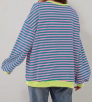 Women's Oversized Striped Long Sleeve Pullover (Buy 2 Free Shipping) - Image 5