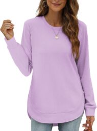 Women's High Low Curved Hem Tops (Buy 2 Free Shipping) - Image 9