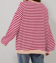Women's Oversized Striped Long Sleeve Pullover (Buy 2 Free Shipping) - Image 9