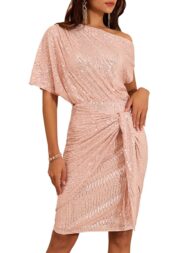 Women's Off Shoulder Sequins Bodycon Dress (Buy 2 Free Shipping) - Image 9
