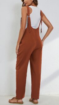 Women's Adjustable Straps Button Up Jumpsuit (Buy 2 Free Shipping) - Image 5