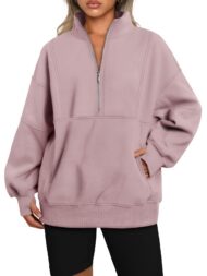 Women's Half Zip Oversized Sweatshirt with Pockerts (Buy 2 Free Shipping) - Image 11
