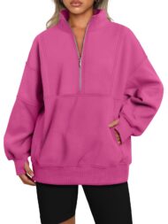 Women's Half Zip Oversized Sweatshirt with Pockerts (Buy 2 Free Shipping) - Image 12